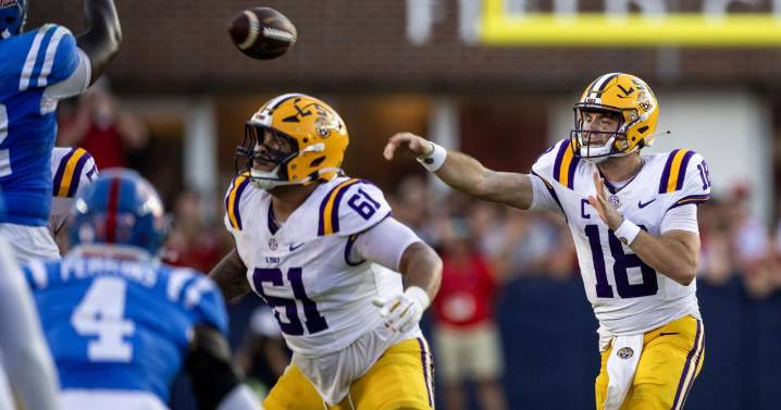 Is Garrett Nussmeier injured? LSU needs its star quarterback to help struggling attack.