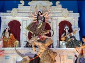 Bengal Durga Puja pandal depicts Donald Trump as Mahishasura:Puja committee says he betrayed PM Modi, symbolically portraying US President as demon