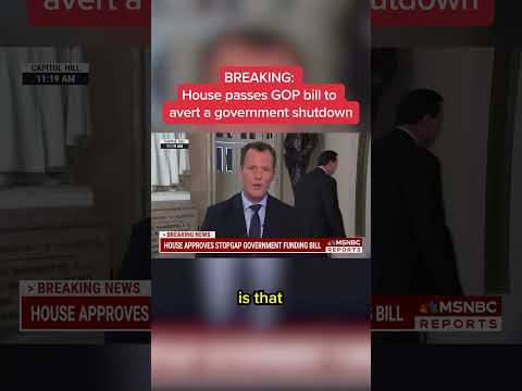 House passes GOP bill to avert a government shutdown