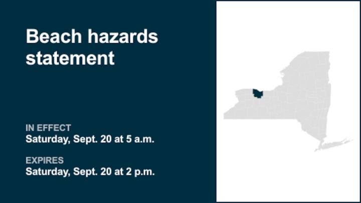NY weather: Beach hazards statement for Monroe County until Saturday afternoon