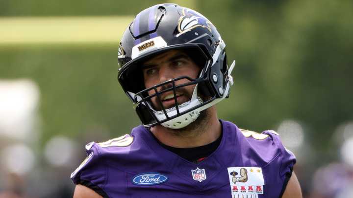 Ravens' Mark Andrews reacts to Derrick Henry fumble in loss to Lions