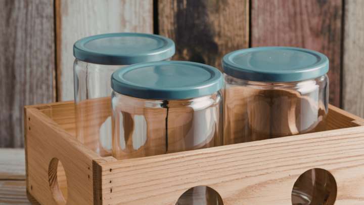 How To Upcycle Old Food Jars And Cabinet Knobs Into Cute Storage Containers