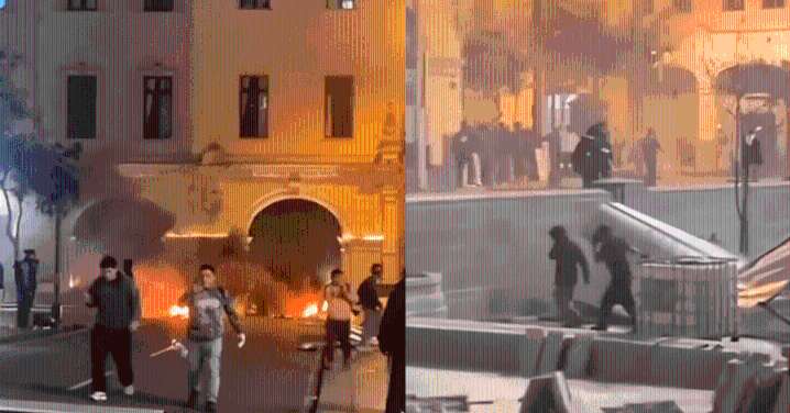 Marcha de transportistas y 'Generación Z': Manifestantes logran ingresar a Plaza San Mrtín y generan caos y destrozos