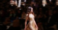 Cavalli's fluid gold Milan collection channels regal Elizabeth Taylor and free