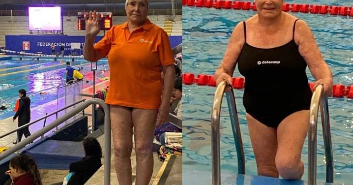 Eliana Busch, la nadadora chilena de 91 años que batió 3 récords sudamericanos y ganó 5 oros en Perú