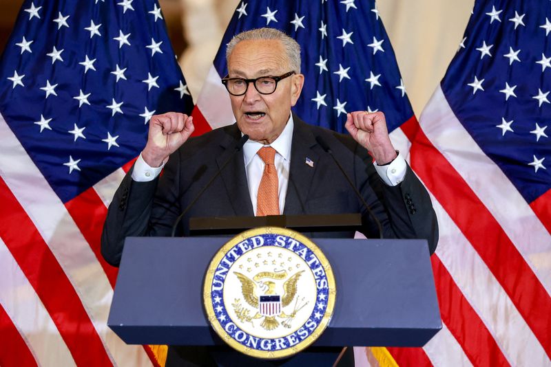Democrats will force votes on Trump import tariffs, US Senate's Schumer says