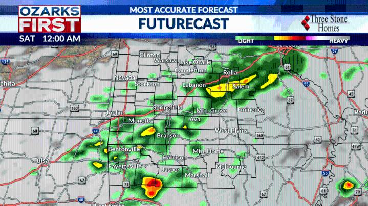 Rain showers this afternoon leading into a nice weekend