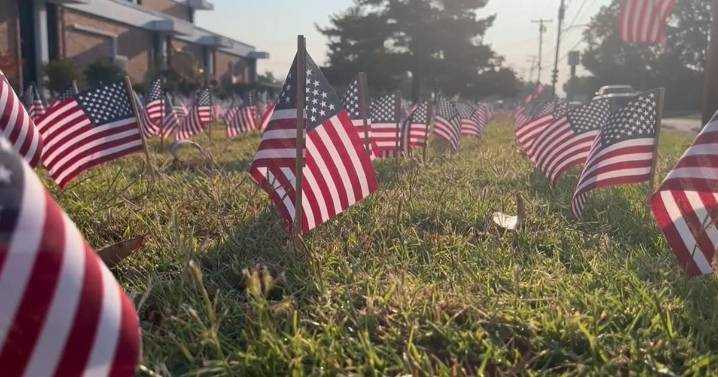 Benton Consolidated High School honors September 11 victims with American Flag display