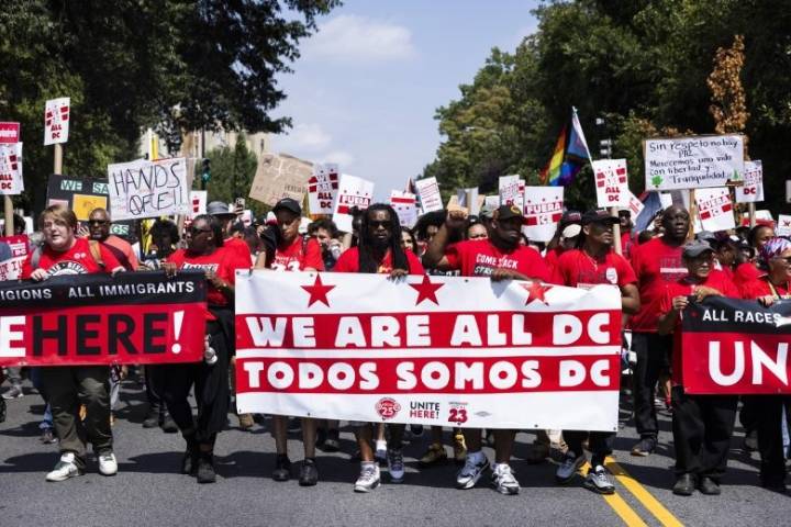 La capital de EEUU se moviliza en contra del Gobierno de Donald Trump