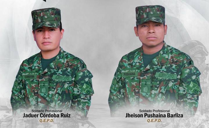 Disidencias asesinaron a dos militares en Sucre, Cauca