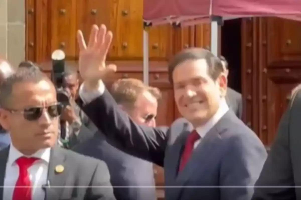 Marco Rubio llegó a Palacio Nacional para reunirse con Claudia Sheinbaum: seguridad, migración y comercio en la agenda