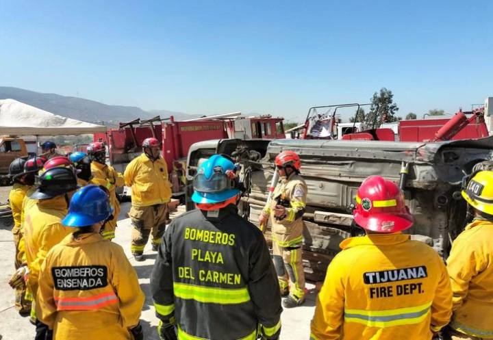 Impulsan capacitación de bomberos de Playa del Carmen en Tijuana