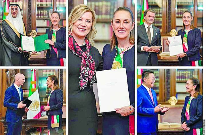 Reciben credenciales de cinco embajadores