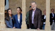 La princesa Leonor y los Reyes visitan al Palacio de Olite en su segundo día en Navarra