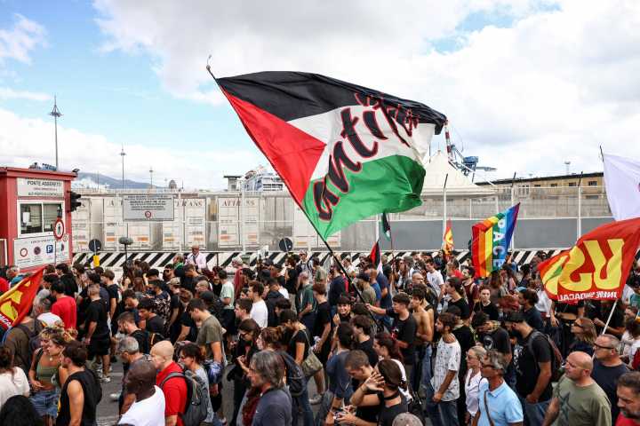 Ports blocked as protests erupt across Italy over Gaza