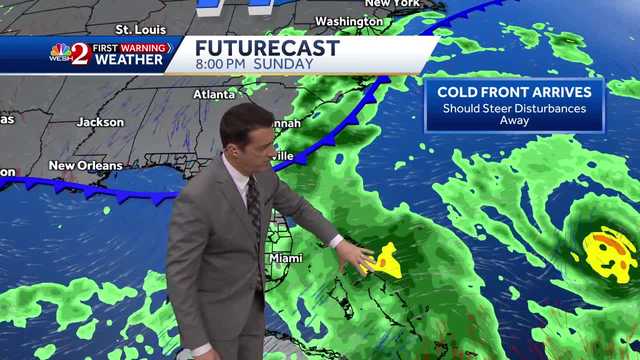 Tropics are busy but a cold front may help us out this weekend.