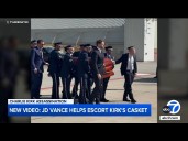 JD Vance escorts Charlie Kirk's casket