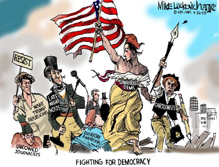 Cartoon: Fighting for democracy