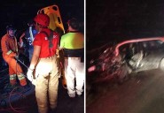 Accidente en la carretera Calderitas-Laguna Guerrero deja cuatro heridos