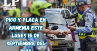 Pico y placa en Armenia (Quindío) este lunes, 15 de septiembre del 2025