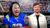 Chargers superfan Merrianne Do appears with Mr. Beast on YouTube broadcast