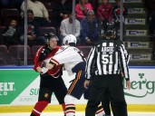 Jacob Therrien embraces his dark side, Owen Sound Attack win again