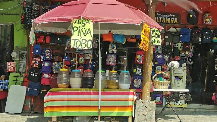 Tradicional agua de jobo en la región de la Huasteca hidalguense