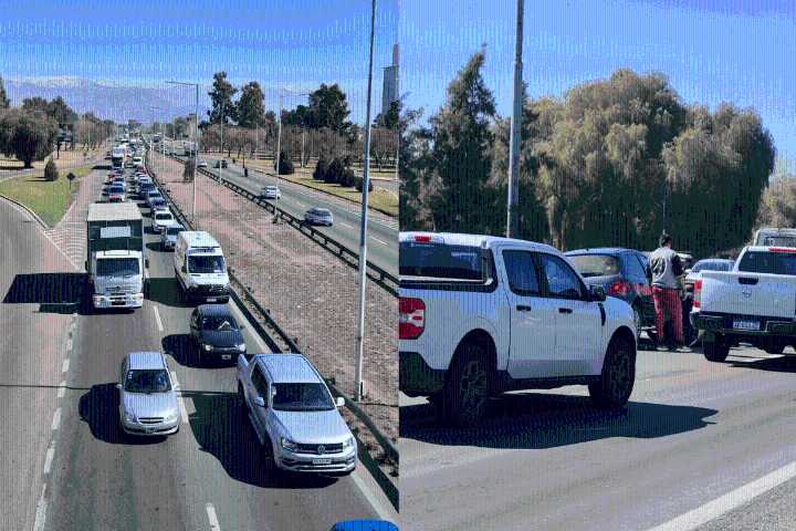 Cámara testigo: caos vehicular frente al Mendoza Shopping