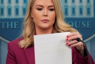 Karoline Leavitt accused of using a 'clever trick' to mislead reporters on Epstein check