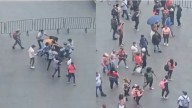 Pelea en el Zócalo horas antes de primer grito de Sheinbaum