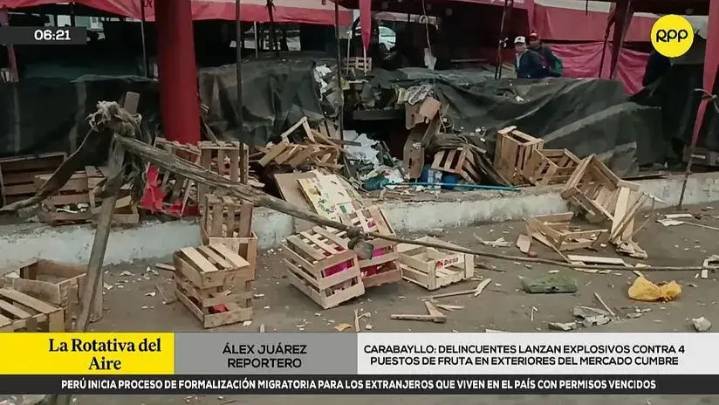 PNP investiga cuádruple ataque con explosivos afuera de mercado de Carabayllo