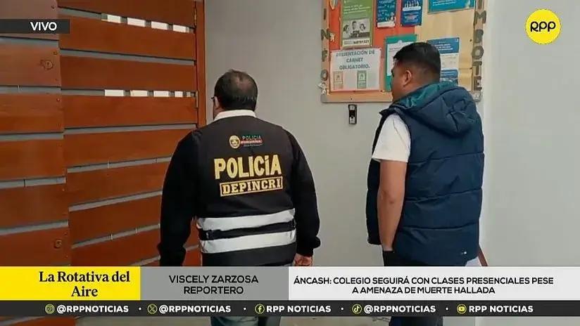 Áncash: colegio seguirá con clases presenciales pese a amenaza de muerte hallada en baño