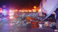 Crash sends thousands of beer cans —  plus kegs — across 210 Freeway in Azusa