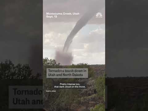 Tornadoes touch down in Utah and North Dakota