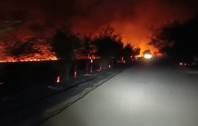 Gigantesco incendio forestal en la zona rural del municipio de El Patía, Cauca
