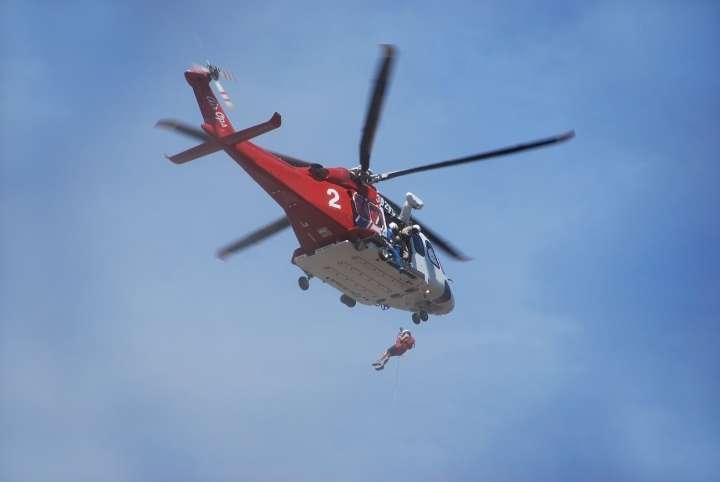 Rescue Team Airlifts Driver to Hospital After Crash in Oasis