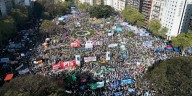 Así se vio la Marcha Federal Universitaria desde el drone de Infobae