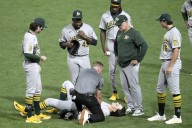 Athletics 2B Zack Gelof needs season-ending surgery on his dislocated left shoulder – Winnipeg Free Press