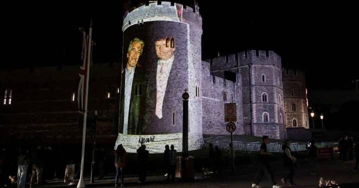 Aprehenden a 4 por proyección de imágenes de Trump y Epstein en castillo de Windsor