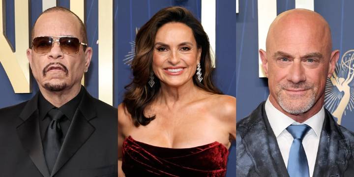 ‘Law & Order: SVU’ Cast at Emmys 2025: See the Stars of the NBC Franchise Hit the Red Carpet! | 2025 Emmy Awards, Christopher Meloni, Emmy Awards, Ice-T, Law & Order, Law & Order: SVU, Mariska Hargita