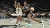 Kelsey Mitchell scores 34 points, leads Fever to Game 1 upset win over Aces