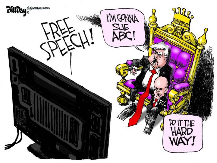 Cartoonist’s take: Free speech