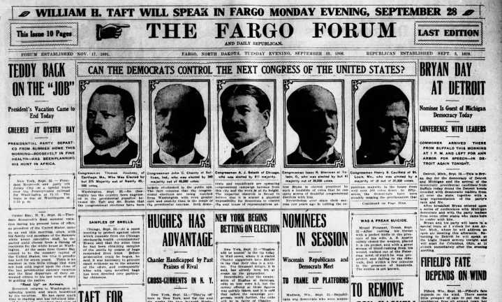 Today in History: North Dakota women pitch in to fight a fire and save a town