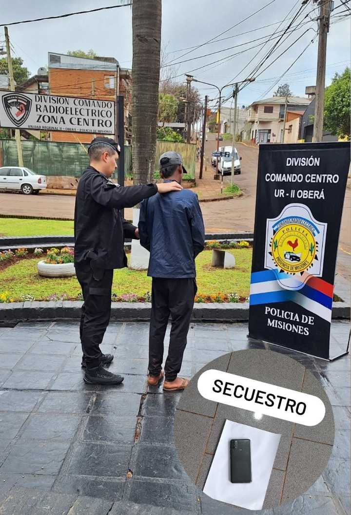 Un joven fue detenido por robar un celular que fue recuperado por la policía