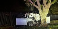 Wichita Fire Department extricate trapped man from vehicle after early morning collision