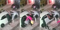 Video: delincuentes armados le robaron el auto a una familia y luego volvieron por más