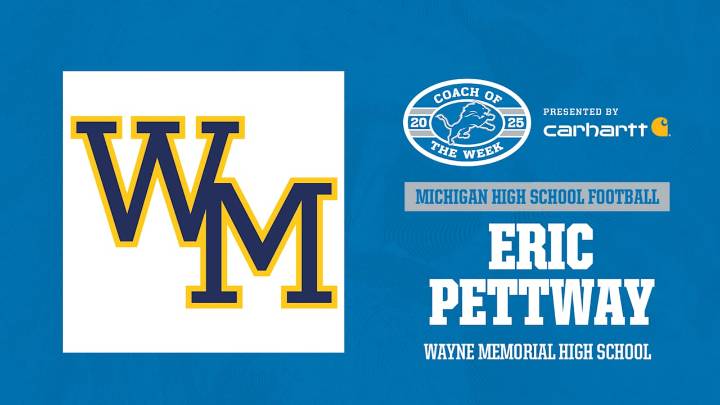 Eric Pettway of Wayne Memorial High School Named the Detroit Lions High School Football Coach of the Week