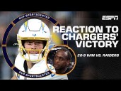 Chargers vs. Raiders REACTION 🏈 ‘Justin Herbert is the best player on the field’
