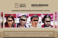 Capturan a cuatro delincuentes en Tianguistenco; aseguraron droga, arma y motocicletas robadas
