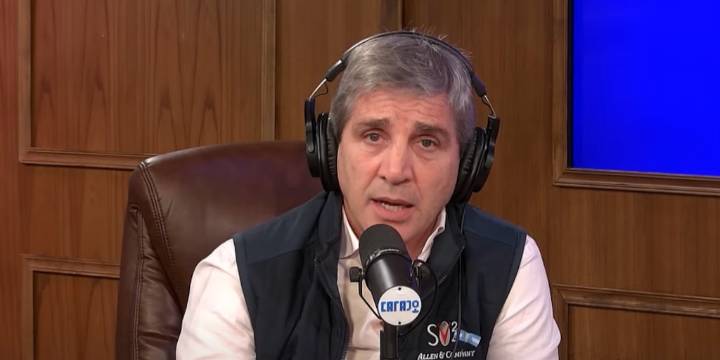 Luis Caputo: “Vamos a vender hasta el último dólar en el techo de la banda”